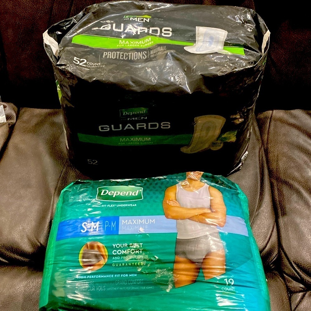 Men’s Depends S/M Bundle Incontinence Bladder